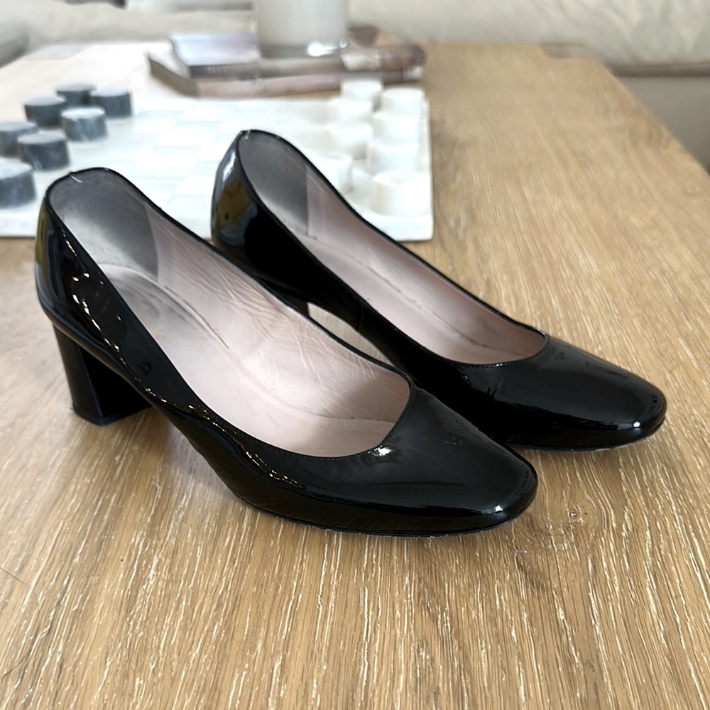 Kate Spade Black Heels Classic Block Design